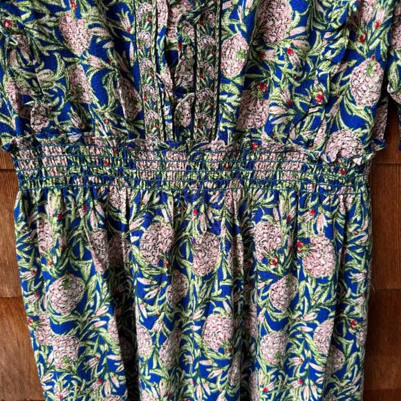 NWT Max Studio London Floral Print Short Sleeve Tiered Maxi Dress in Women's XL - Picture 6 of 16